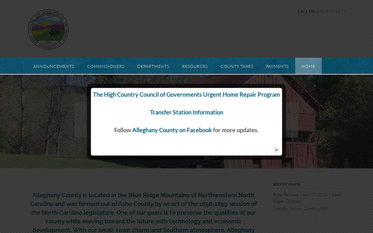 Alleghany County criminal history county administration record access
