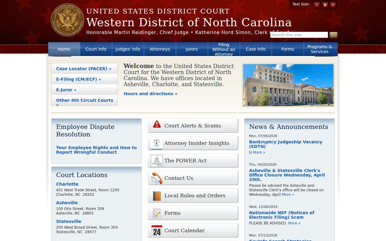 Alleghany County criminal history federal court source comparison