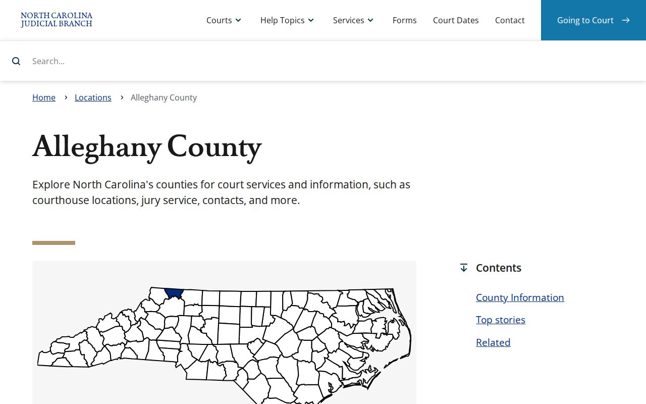 Alleghany court channel for Sparta criminal case records